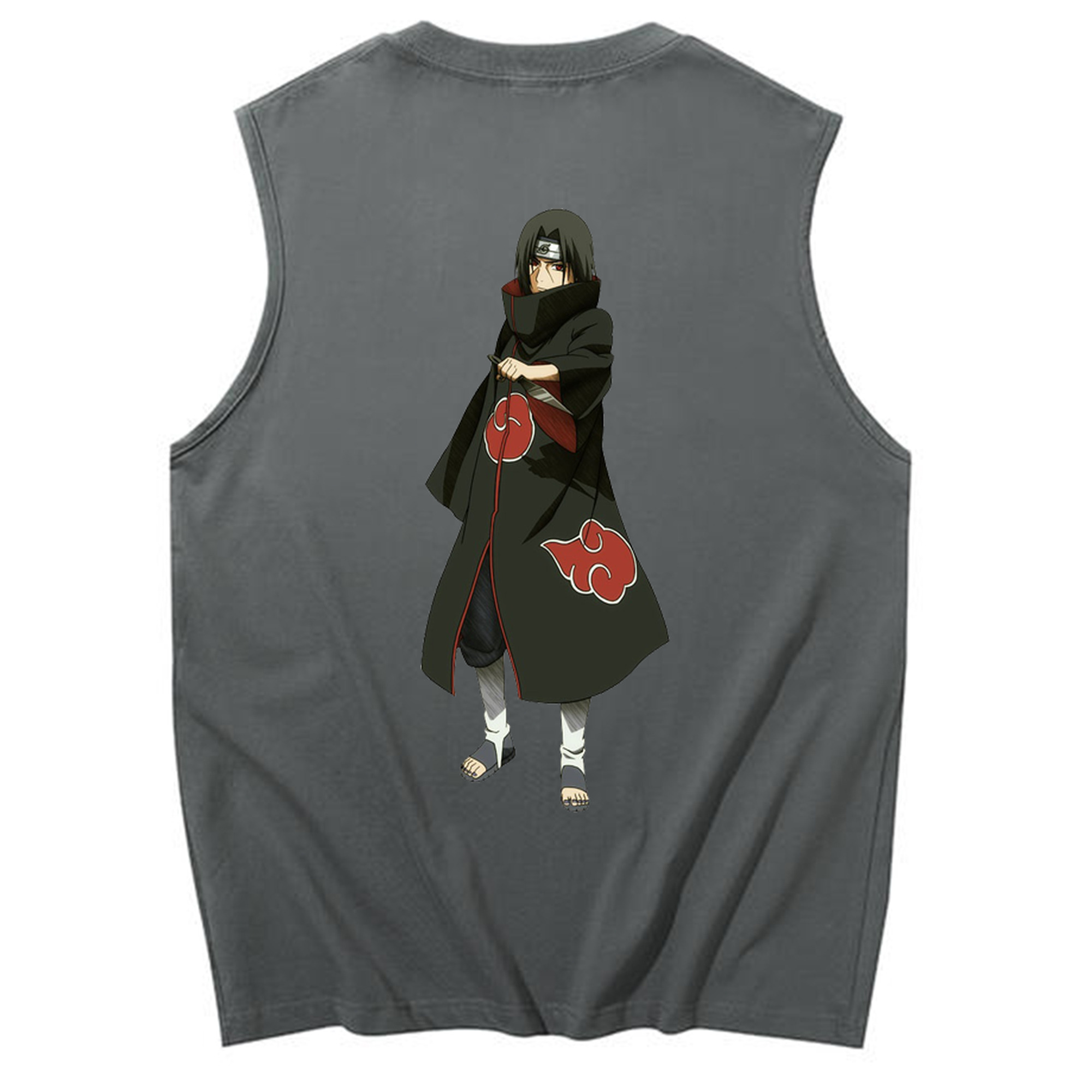 （画像用） NARUTO -ナルト- うちは イタチ Uchiha Itachi コットン100％タンクトップ（背面プリント）